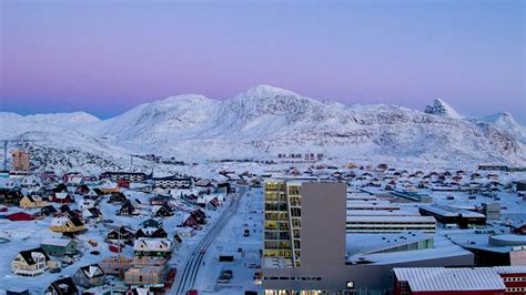 Nuuk City Winter Aerial drone video - YouTube