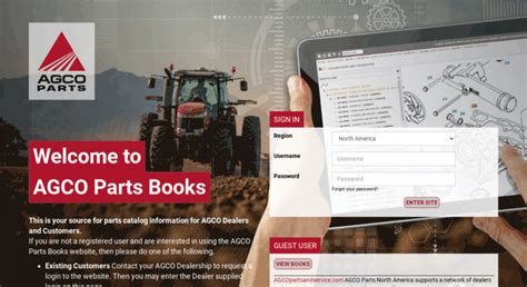 Access sa.agcopartsbooks.com. AGCO Parts Books