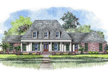 Plan 14176KB: Acadian and French Country Styling | Courtyard house ...