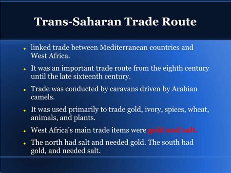 PPT - The Trans-Saharan Trade Routes, Mansa Musa, and Ibn Battuta. PowerPoint Presentation - ID ...