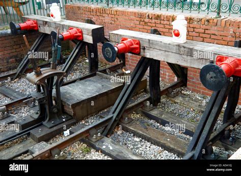 Railway Buffers Stock Photo - Alamy