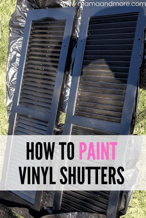 How to Paint Vinyl Shutters - Mama and More | Vinyl shutters, Paint vinyl shutters, Exterior ...