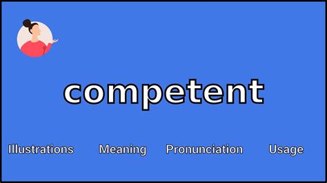 COMPETENT - Meaning and Pronunciation - YouTube