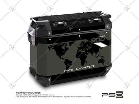 Tiger 900 Rally Pro Expedition panniers stickers kit