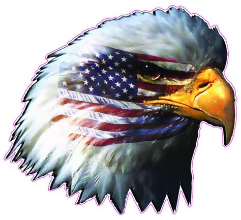 American Flag Eagle Head is 5" Decal - Walmart.com