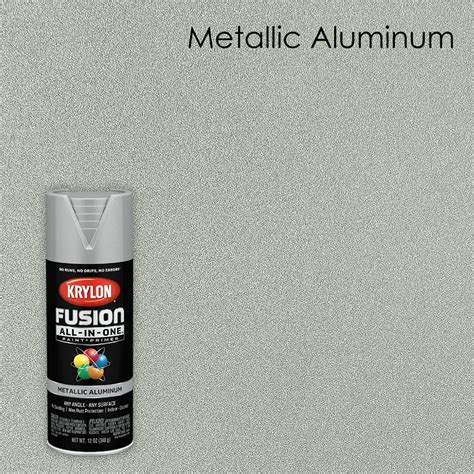 Krylon Fusion All-In-One Spray Paint, Metallic Aluminum, 12 oz ...