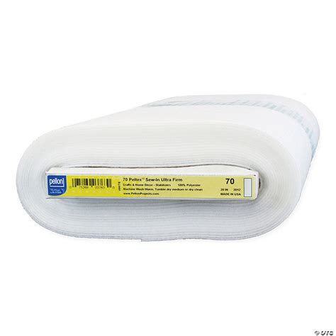 Pellon Peltex Ultra Firm Sew-In Stabilizer-White 20"X10yd FOB: MI ...