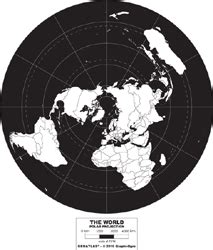 World Simplified Wall Map - Polar Projection by GraphiOgre