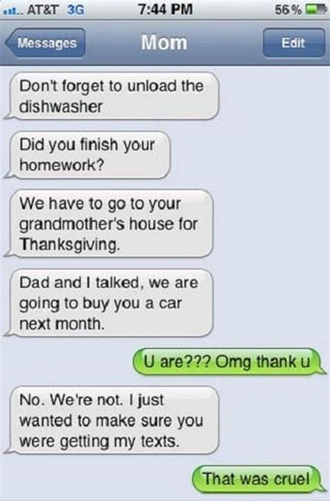 22 Funny Texts From Parents to Their Kids