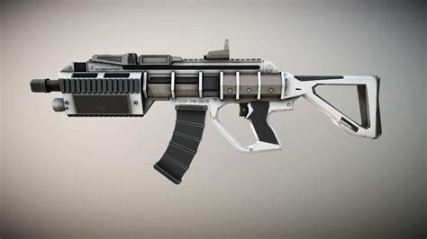 Sci-Fi Futuristic Assault Rifle 3D Model by magTechnologies