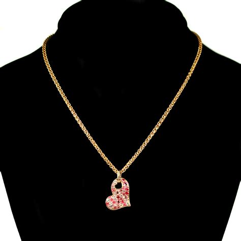 Pink Sapphire Pendant Heart Shaped Necklace - House of Kahn Estate Jewelers