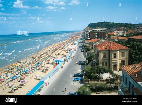 Marche Pesaro Beach Stock Photo - Alamy