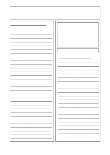 Newspaper Template | Teaching Resources