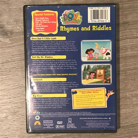 Dora the Explorer - Rhymes and Riddles - DVD 97368790643 | eBay