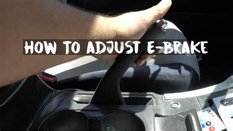 How To Adjusting Your E-brake!!! - YouTube