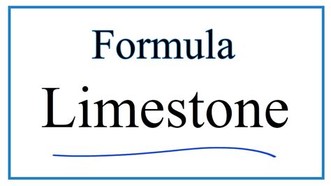 Chemical Formula for Limestone - YouTube