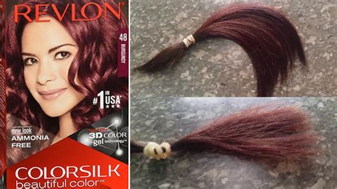 Revlon burgundy hair color review - YouTube