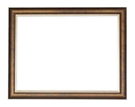 Premium Photo | Empty bronze wooden picture frame