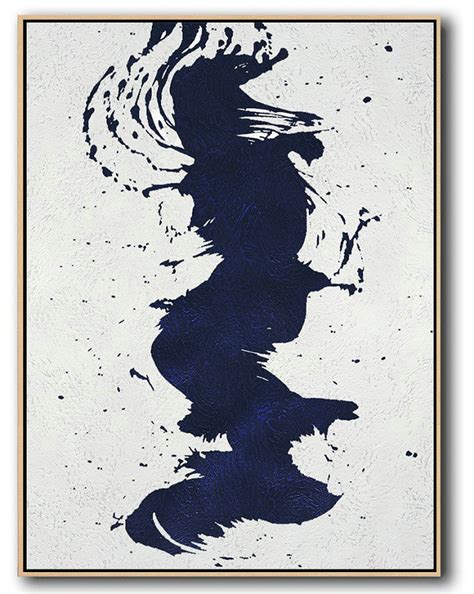 Huge Abstract Painting On Canvas,Buy Hand Painted Navy Blue Abstract Painting Online,Colorful ...