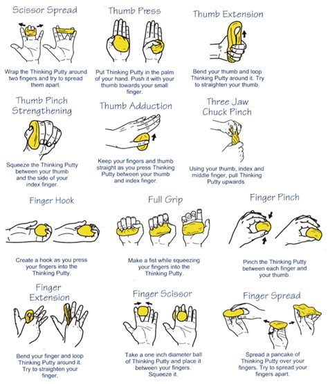 Hand exercises for putty Occupational Therapy Activities, Physical ...