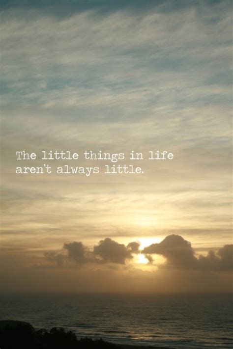 The little things in life aren't always little. | Unknown Picture Quotes | Quoteswave