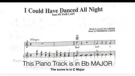 I Could Have Danced All Night (F. Lowe) - Bb Major Piano Accompaniment *Viewer Request* - YouTube