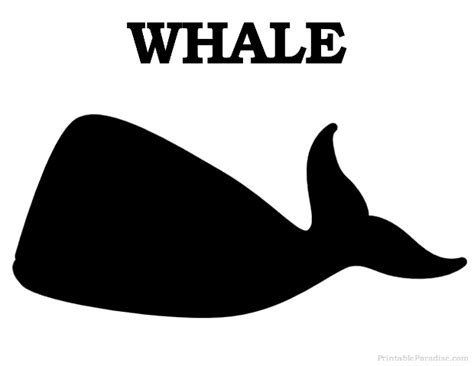 Printable Whale Silhouette | Whale silhouette, Animal silhouette, Whale