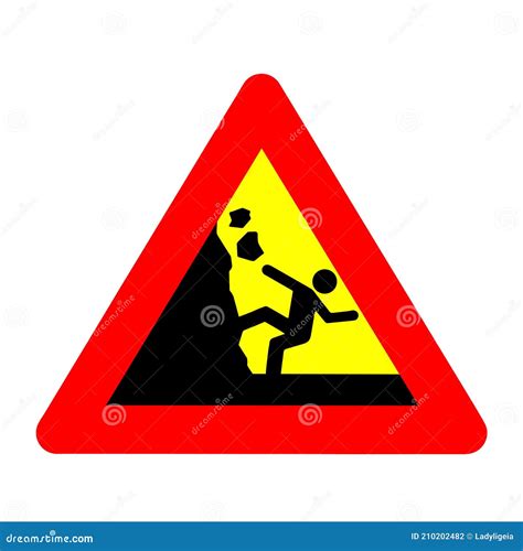 Landslide Hazard Vector Warning Sign | CartoonDealer.com #242200129