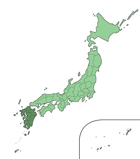 Japan Kyushu Region Large - MapSof.net