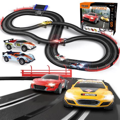 Best Choice Products Electric Slot Car Race Track Set Kids Toy W/ Cars ...