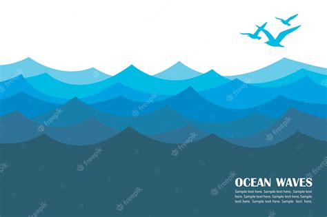 Premium Vector | Ocean waves background