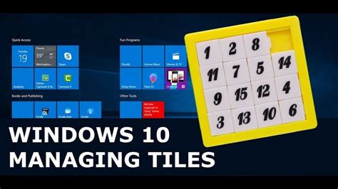 WINDOWS 10 MANAGING TILES ON THE START SCREEN | Start screen, Windows ...