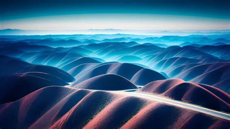 Premium AI Image | A landscape of sand dunes with mountains in the background