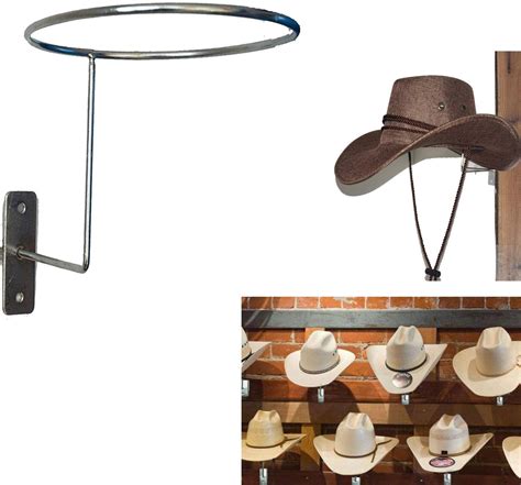 Pmsanzay Metal Cowboy Hat Rack Wall Hanging Decoration Rustic Western ...