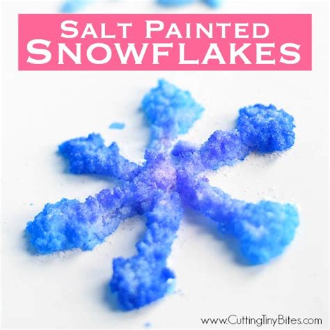 Salt Painted Snowflakes | What Can We Do With Paper And Glue