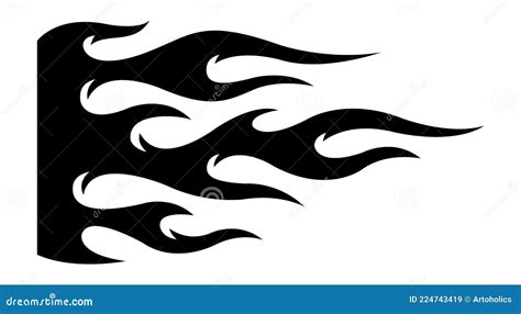 Tribal Flame Graphic Motorcycle and Car Decal and Airbrush Stencil ...