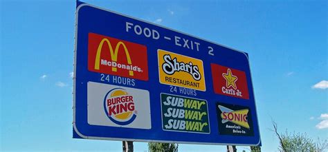 Exit Ramp Food Sign