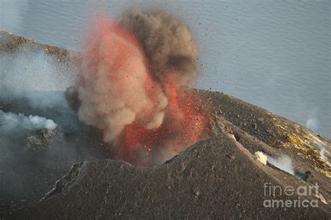 Strombolian Eruption Of Stromboli Photograph by Richard Roscoe | Fine Art America