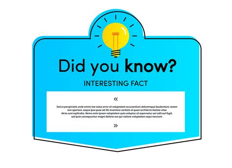 Did you know card for interesting funny facts 7225274 Vector Art at Vecteezy