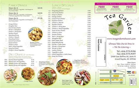 Online Menu of Tea Garden Restaurant, Grand Rapids, Michigan, 49546 - Zmenu