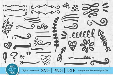 Flourish svg, squiggle svg, swoosh svg, swirls svg, swashes (534942 ...