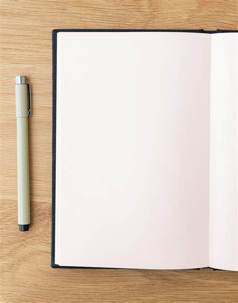 Blank White Notebook Page