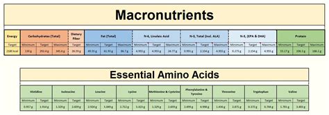 Nutrients Overview – RDA, AI, UL, and Short Descriptions