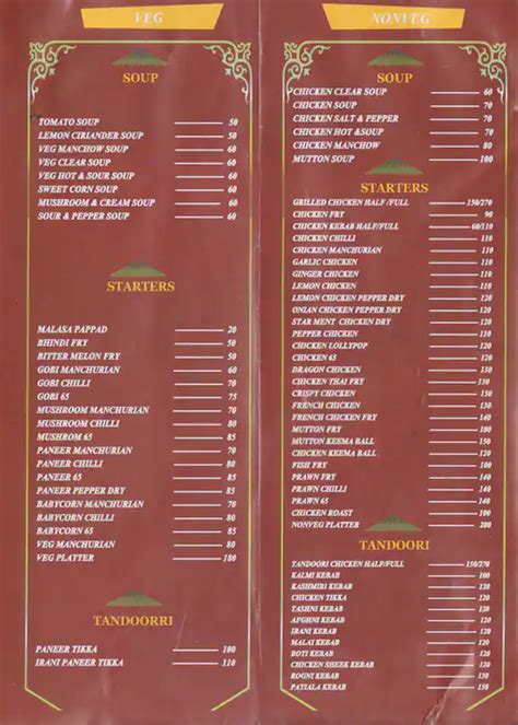 Bawarchi Biryani Mahal Menu, Menu for Bawarchi Biryani Mahal ...