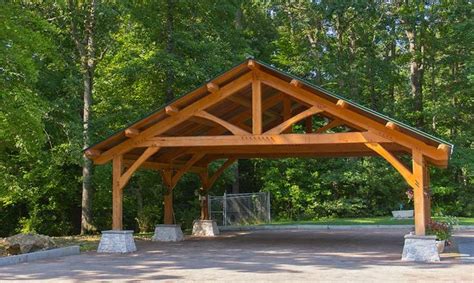 Custom Built Wood Carports | DIY Post And Beam Carport Plans PDF Plans Download | Outdoor Room ...