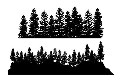 Forest Tree Line Vector Art, Icons, and Graphics for Free Download