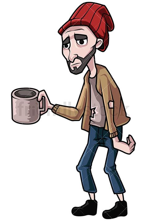 Man Begging Clipart