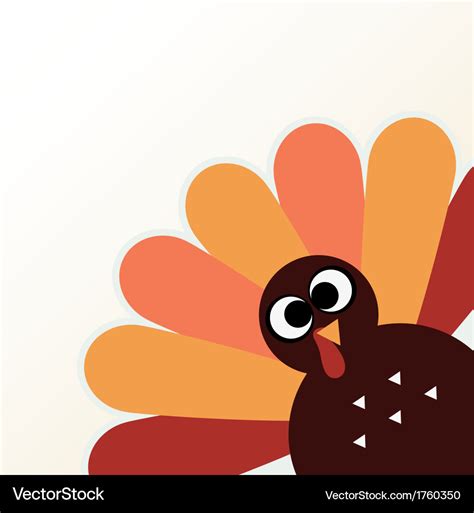 Beautiful cartoon turkey bird for thanksgiving day