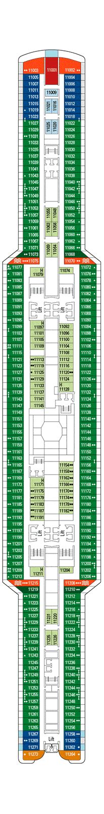 MSC Seashore Deck plan & cabin plan