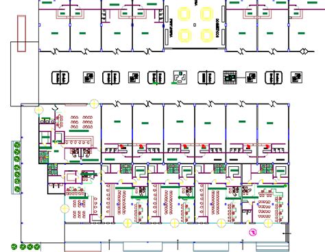 Ground floor layout plan details of shopping mall dwg file - Cadbull